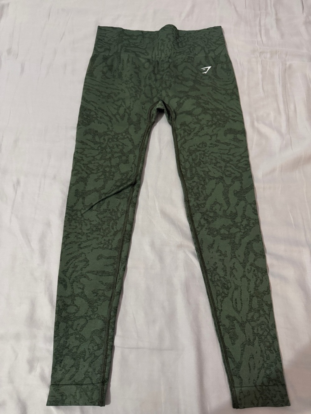Gymshark Olive Green Camo Seamless Leggings